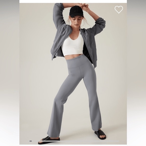 Athleta Elation Flare High Waisted Coastline Blue Gray Pants #981683 EUC Size XS - Picture 4 of 12